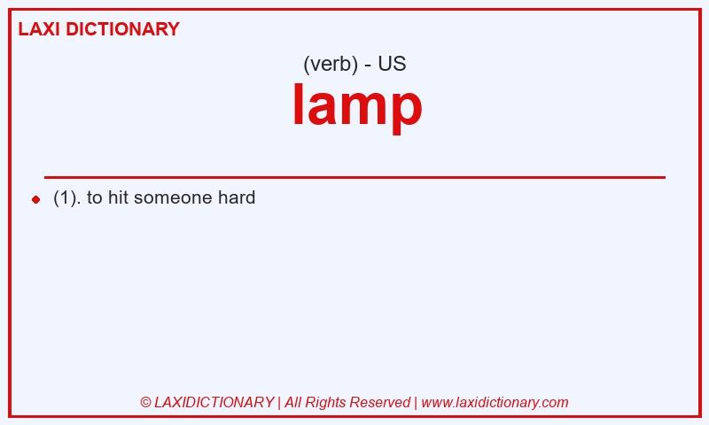Definition lamp in American English