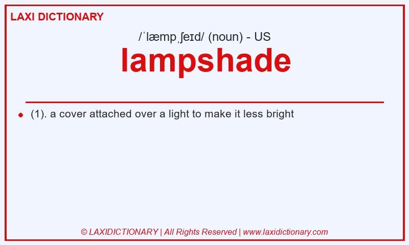 Definition lampshade in American English