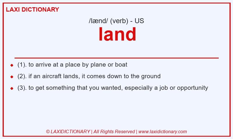 Definition land in American English