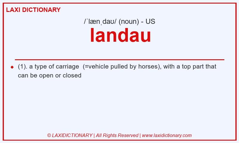 Definition landau in American English