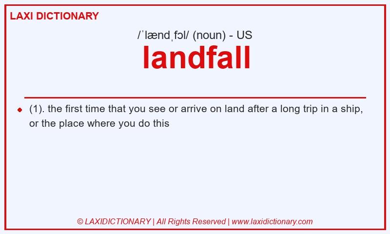 Definition landfall in American English