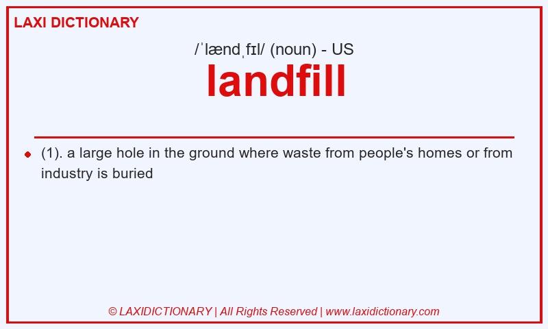 Definition landfill in American English