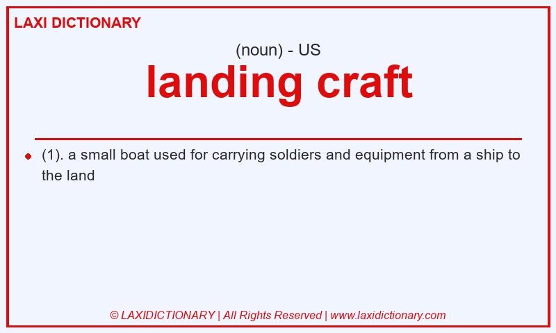 Definition landing craft in American English