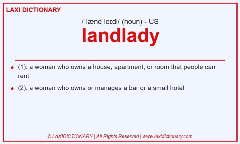 Definition landlady in American English