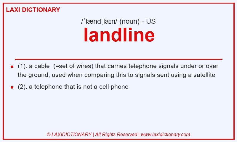 Definition landline in American English