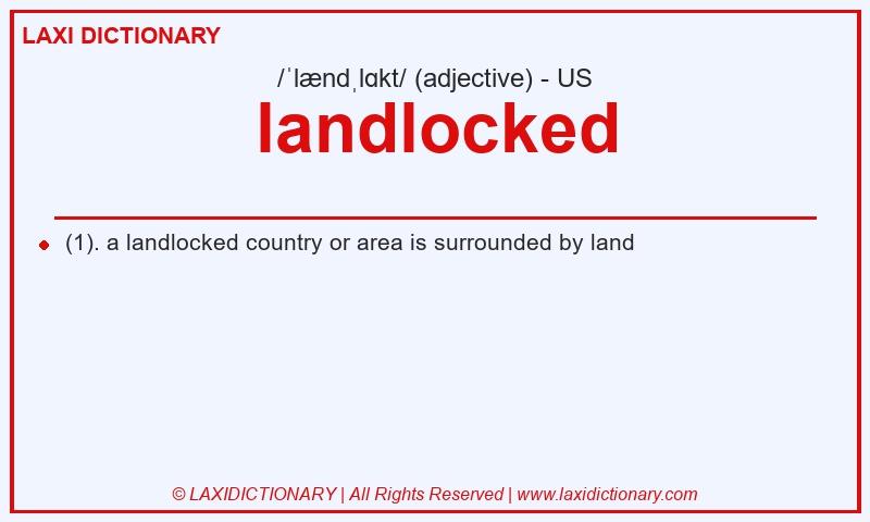 Definition landlocked in American English
