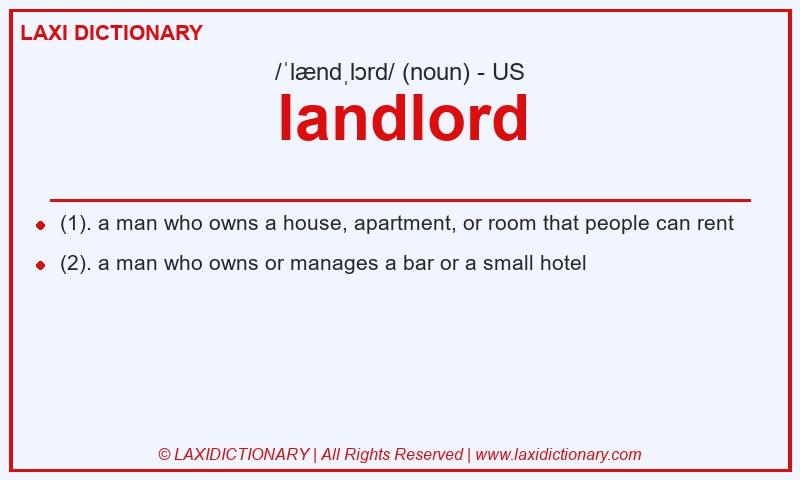 Definition landlord in American English