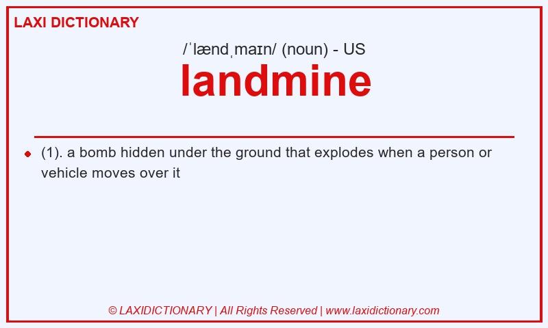 Definition landmine in American English