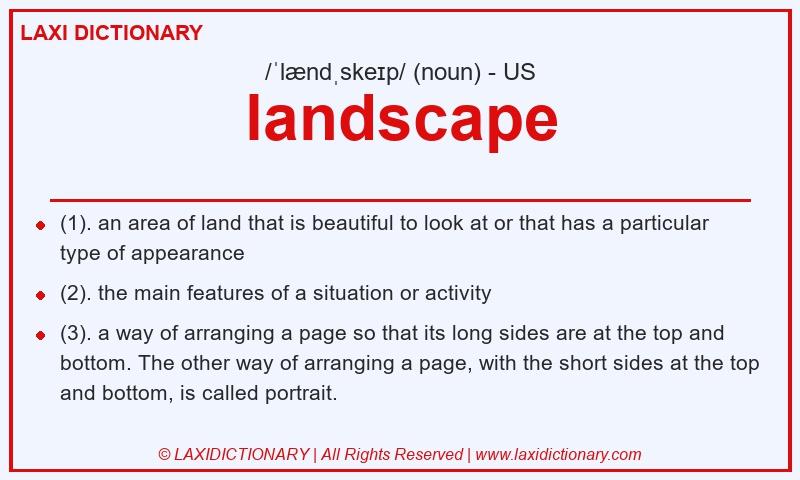 Definition landscape in American English