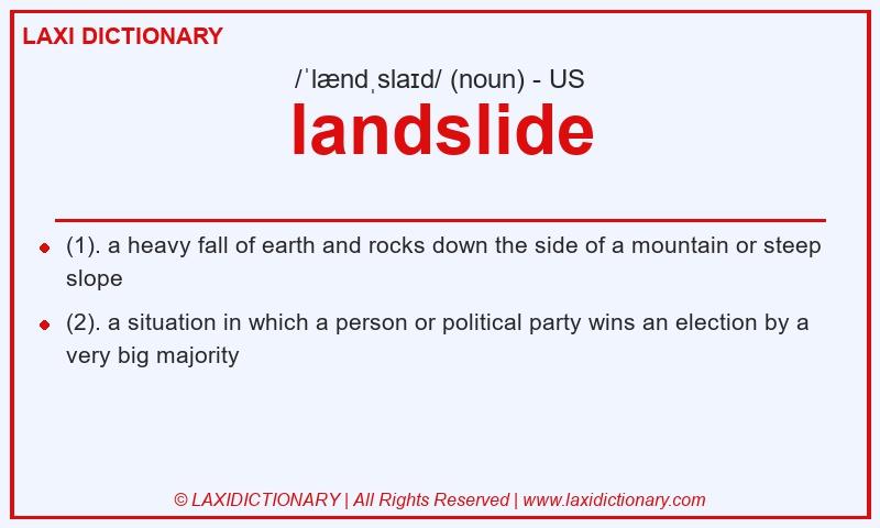 Definition landslide in American English
