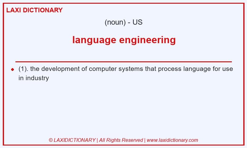Definition language engineering in American English