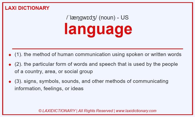 Definition language in American English