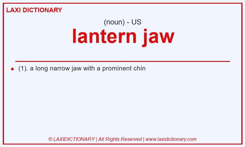 Definition lantern jaw in American English