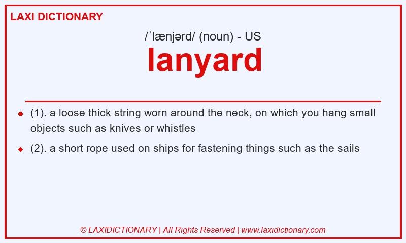 Definition lanyard in American English