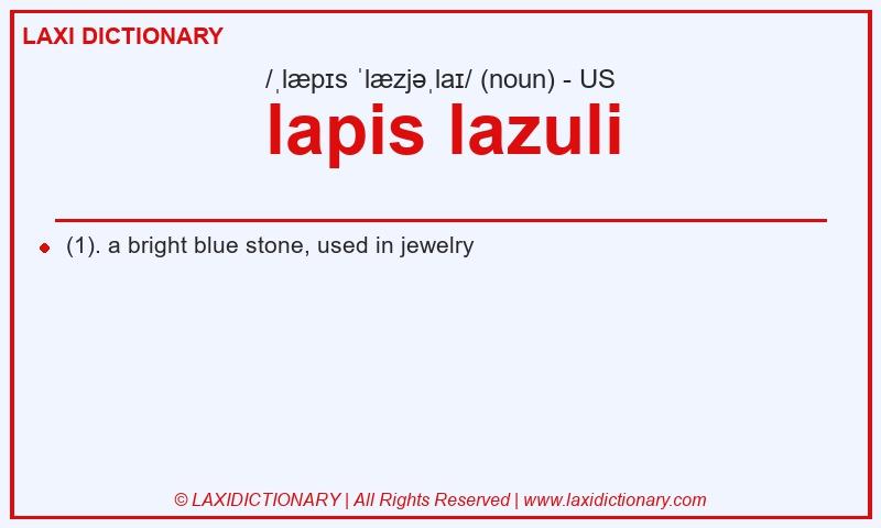 Definition lapis lazuli in American English