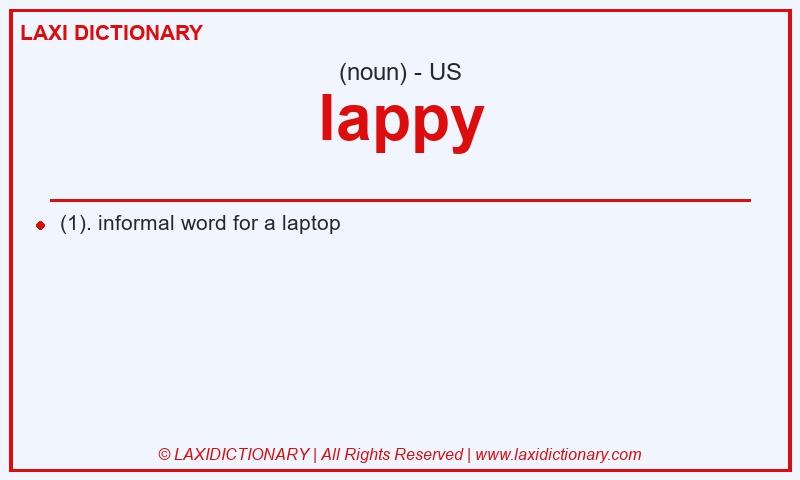 Definition lappy in American English
