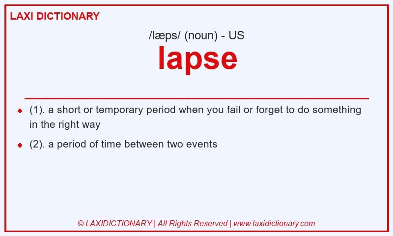 Definition lapse in American English