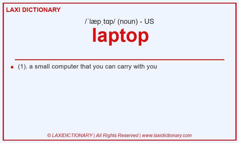 Definition laptop in American English
