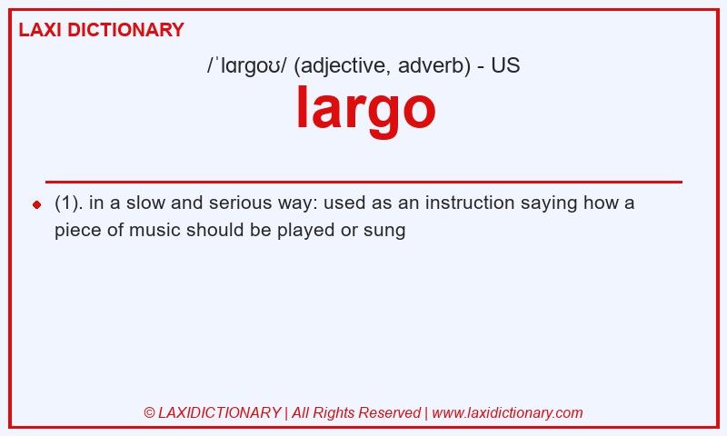 Definition largo in American English
