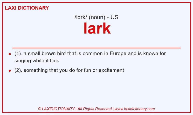 Definition lark in American English