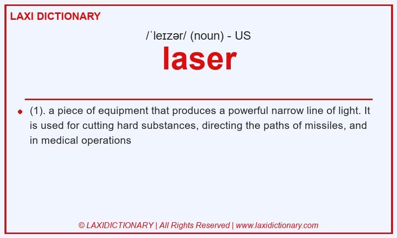 Definition laser in American English
