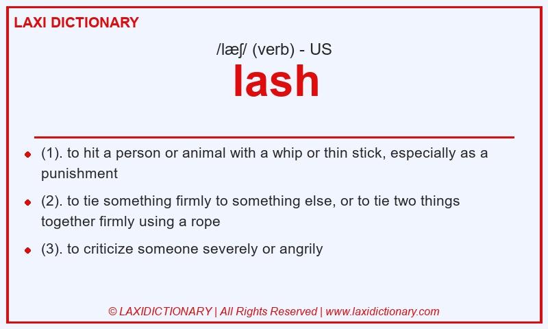 Definition lash in American English