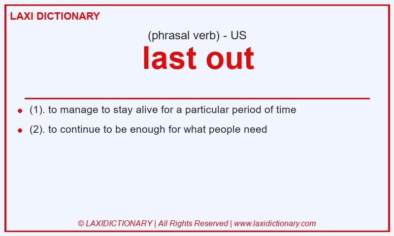 Definition last out in American English