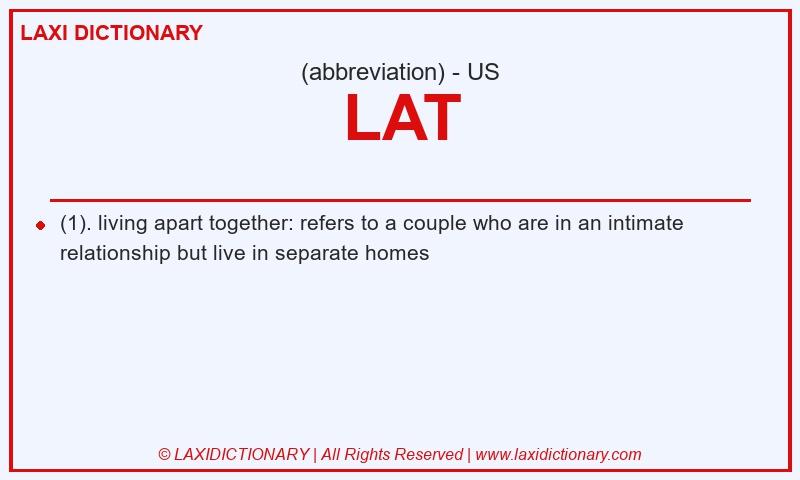 Definition LAT in American English