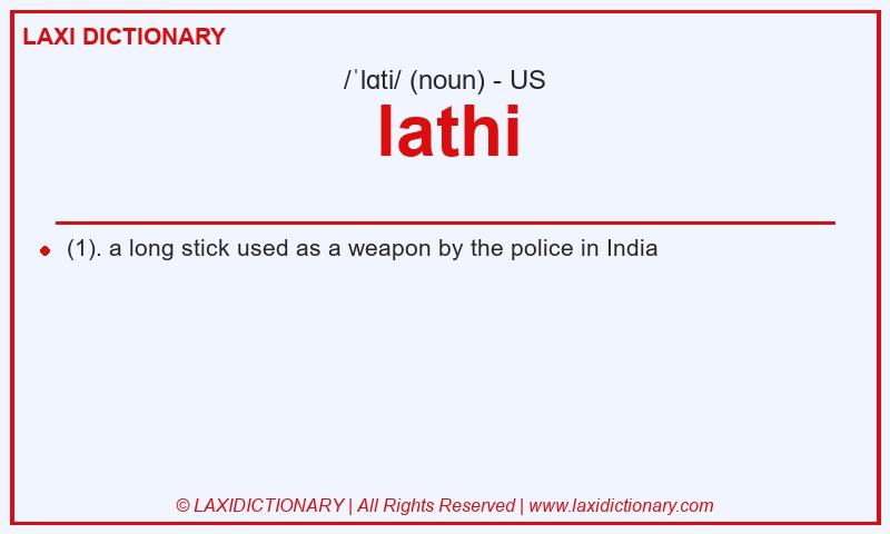 Definition lathi in American English