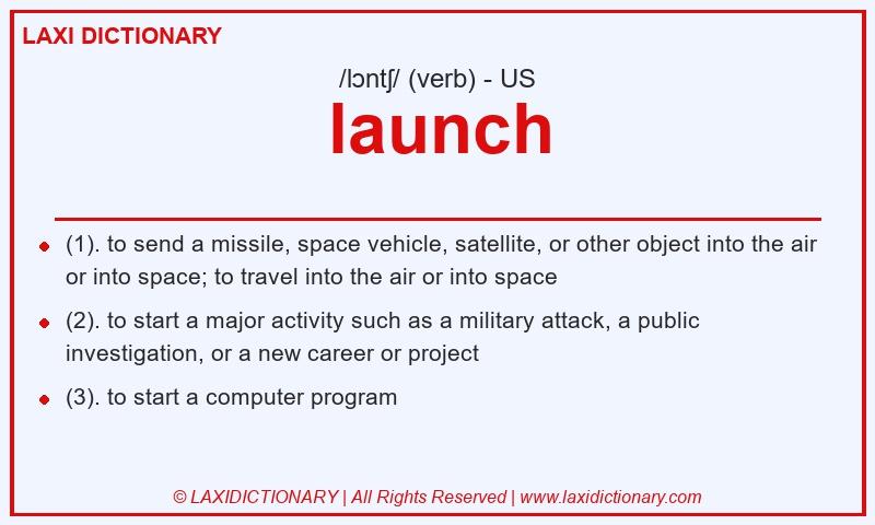 Definition launch in American English