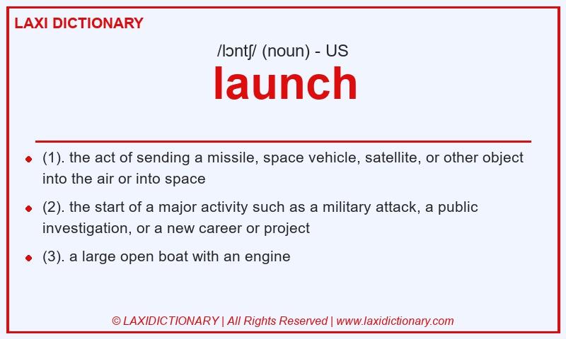 Definition launch in American English