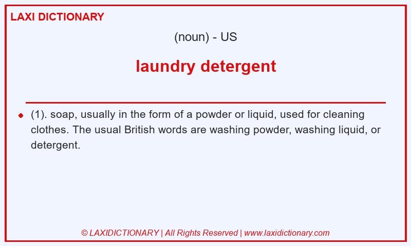 Definition laundry detergent in American English
