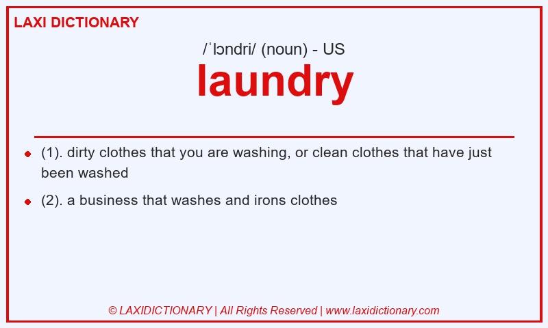 Definition laundry in American English