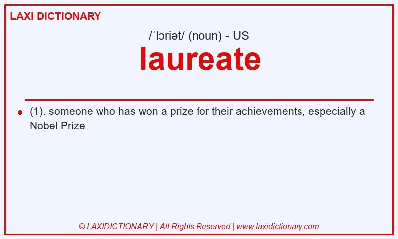 Definition laureate in American English