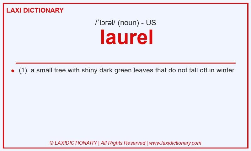 Definition laurel in American English