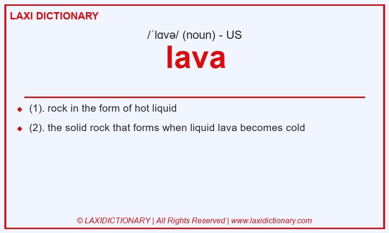 Definition lava in American English