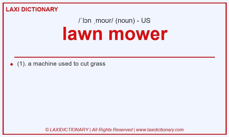 Definition lawn mower in American English