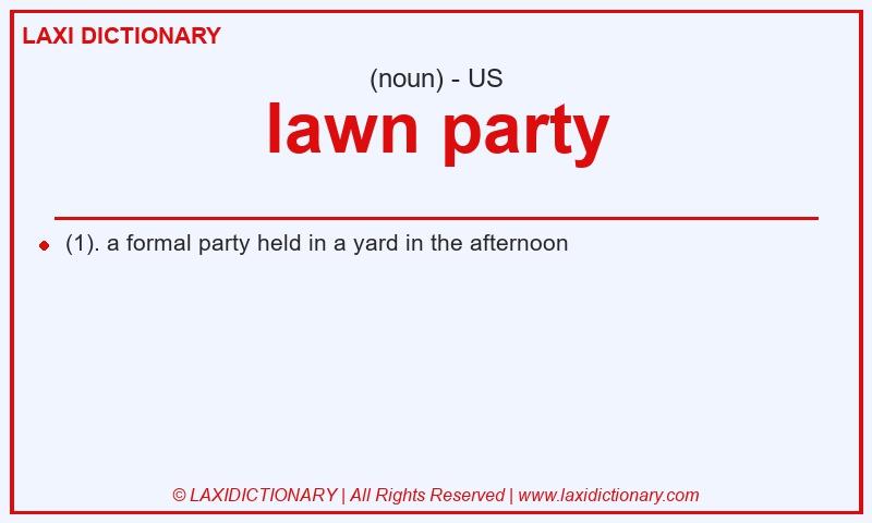 Definition lawn party in American English