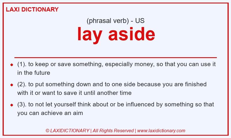 Definition lay aside in American English