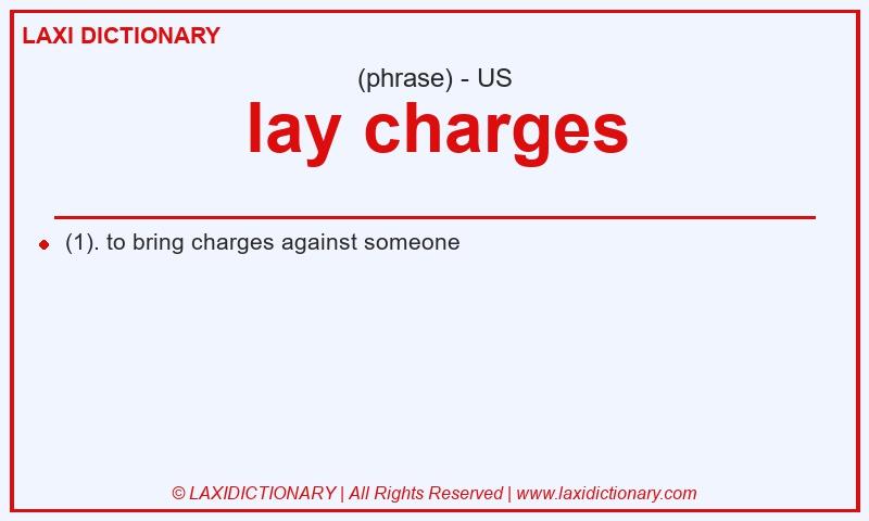 Definition lay charges in American English