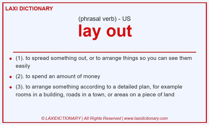 Definition lay out in American English