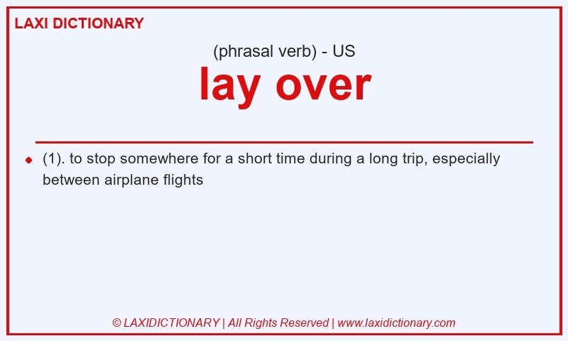 Definition lay over in American English