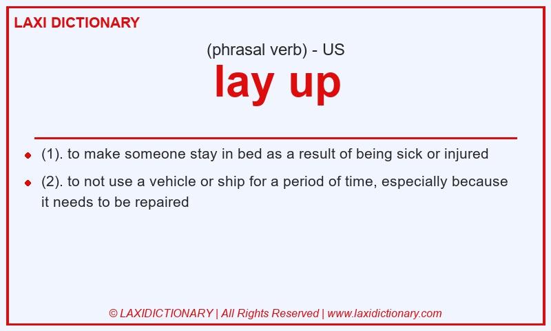 Definition lay up in American English