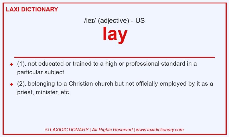 Definition lay in American English