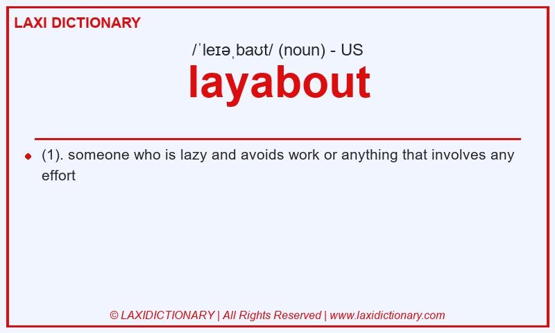 Definition layabout in American English