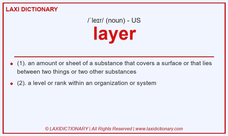 Definition layer in American English