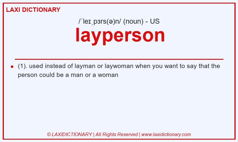 Definition layperson in American English