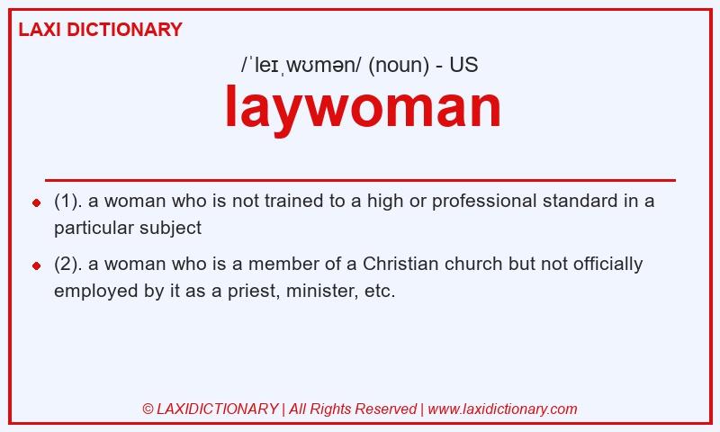 Definition laywoman in American English
