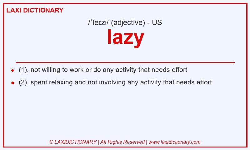 Definition lazy in American English