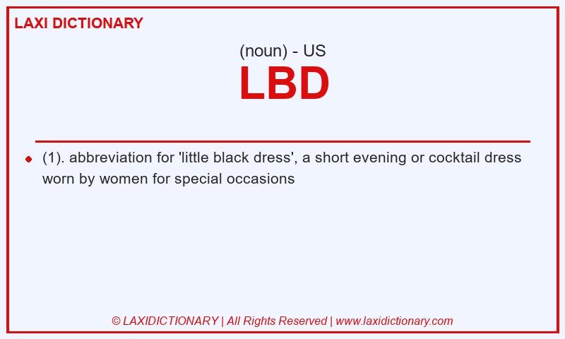 Definition LBD in American English